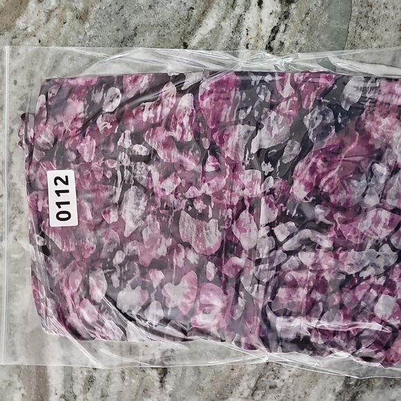 Chico's Lavender and Grey Sheer Peplum Blouse Top Shirt - Picture 9 of 9